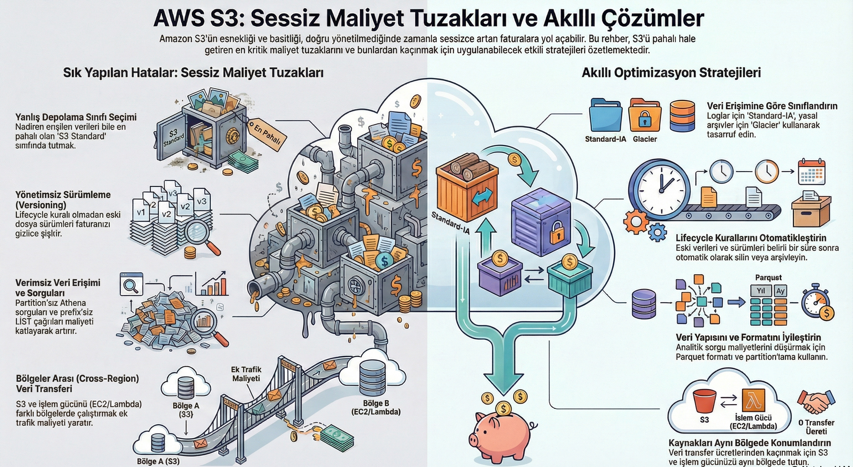 AWS S3 Maliyetlerini Düşürmenin 7 Gerçekçi Yolu